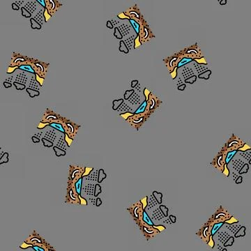 Geotechnical analysis hydrogeologist vector seamless pattern Stock Illustration