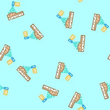 Geotechnical analysis hydrogeologist vector seamless pattern Stock Illustration