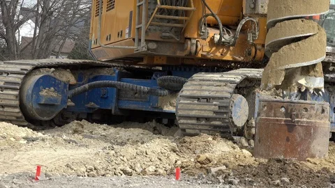 Geotechnical Drill at work Stock Footage 86985450