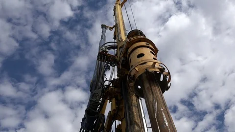 Geotechnical Drill at work Stock Footage 86985572