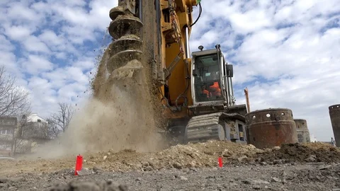 Geotechnical Drill at work Stock Footage 86986590
