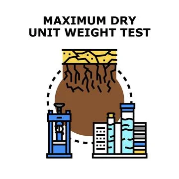 Geotechnical engineering maximum dry unit weight test Stock Illustration