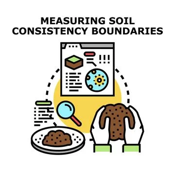 Geotechnical engineering measuring soil consistency boundaries Illustrazione stock