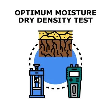 Geotechnical engineering optimum moisture dry density testing Illustrazione stock