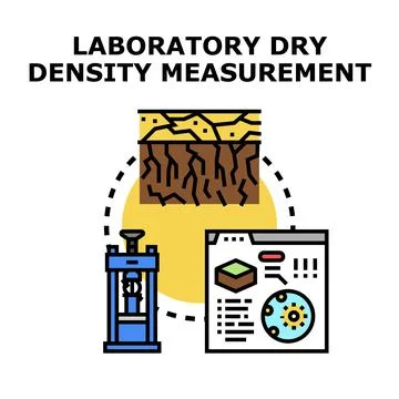 Geotechnical laboratory measuring dry density soil properties Stock Illustration