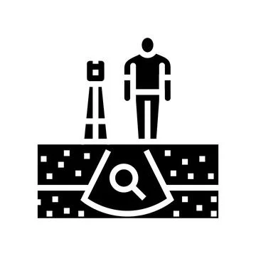 Geotechnical study mining glyph icon vector illustration Stock Illustration