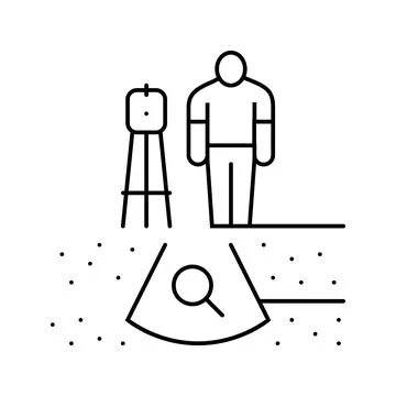 Geotechnical study mining line icon vector illustration Illustrazione stock