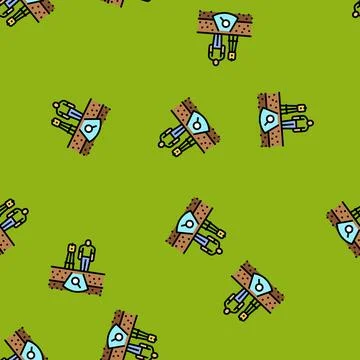 Geotechnical study mining vector seamless pattern 스톡 일러스트