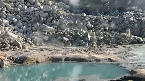 Geothermal Activity,  Bumpass Hell Hike Lassen Volcanic National Park California Stock Footage 140553222