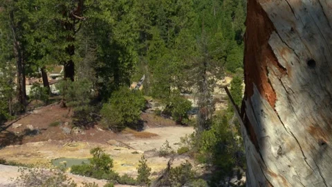 Geothermal activity at Bumpass Hell in Lassen Volcanic National Park, California Vidéo 338422252