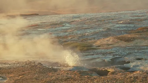 Geothermal Activity at Hverir, Iceland Stock Footage 320514924