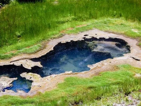 Geothermal blue pool Stock Photos