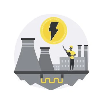 Geothermal energy abstract concept vector illustration. Stock Illustration