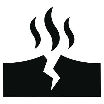 Geothermal energy vector icon earth power glyph Stock Illustration