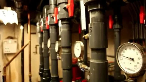 Geothermal Gauge Stock Footage 98247897