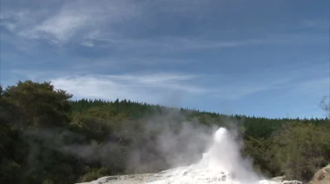Geothermal geyser eruption Stock Footage 44232051