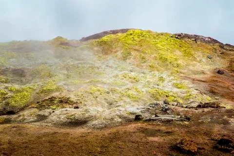 Geothermal landscape Stock Photos