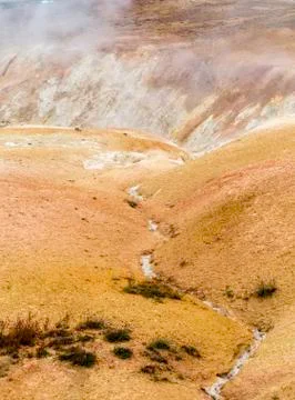 Geothermal landscape Stock Photos