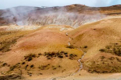 Geothermal landscape Stock Photos