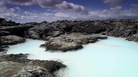 Geothermal pool Iceland Stock Footage 55378417