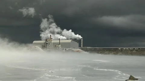Geothermal Power Plant Stock Footage 63105239