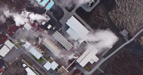 Geothermal power station Stockbeeldmateriaal 63974203