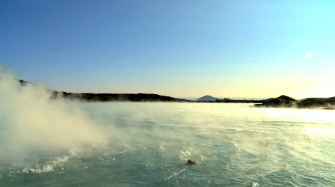 Geothermal Steam Clouds Stock Footage 488660