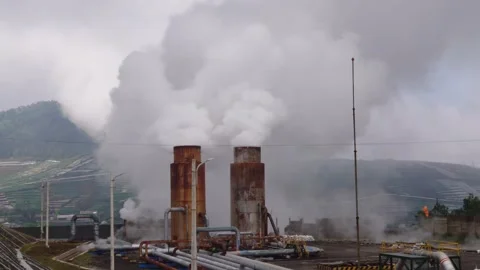 Geothermal Steam Powers the View Stock Footage 270291458