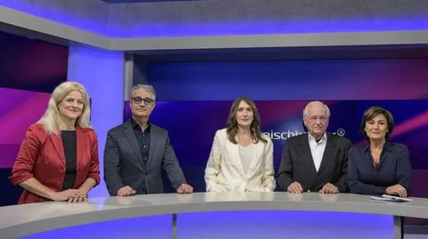  GER, Berlin, Studio, zu Gast bei - maischberger, Polittalk, TV, Format, m... Stock Photos