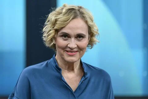  GER, Berlin, Studio, zu Gast bei - Caren Miosga, Polittalk, TV, Format, m... Foto stock
