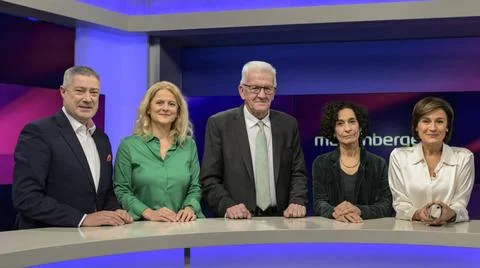  GER, Berlin, Studio, zu Gast bei - maischberger, Polittalk, TV, Format, m... Foto stock