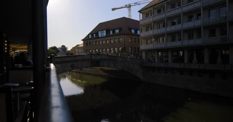 GER - Nuremburg - River Bridge Static Stock Footage 115469887