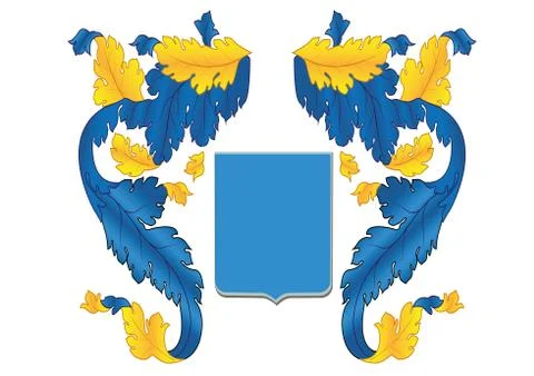 Geraldic background isolated vector element. Stock Illustration