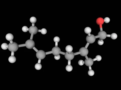Geraniol molecule Stock Illustration