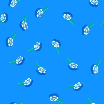Geranium blossom spring isometric icon seamless pattern 스톡 일러스트