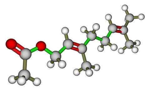 Geranyl acetate, a compound with fruity rose aroma Stock Illustration