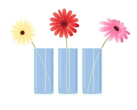 Gerbera background Stock Illustration