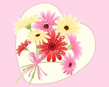 Gerbera bouquet Stock Illustration