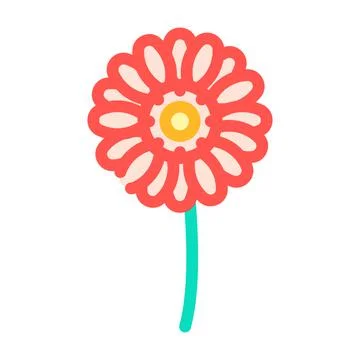 Gerbera flower color icon vector illustration Stock Illustration