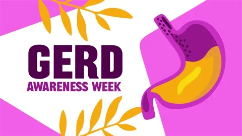 GERD awareness week for better digestive health 스톡 동영상 333154853