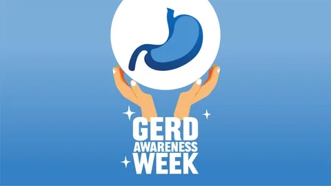 GERD awareness week for better digestive health Vídeos de archivo 333154945