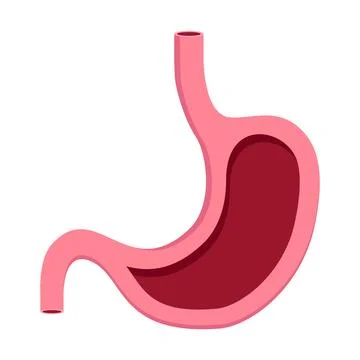 Gerd stomach icon in flat style. Reflux vector illustration on isolated bac.. Stock Illustration