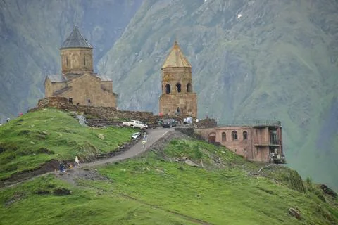 Gergeti Monastery Stock Photos