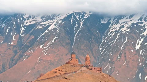 Gergeti Trinity Church Stock-Footage 97591016
