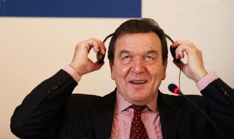 Gerhard Schroder portrait Stock Photos