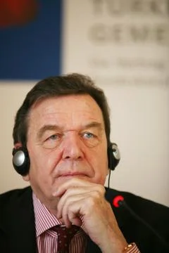 Gerhard Schroder portrait Stock Photos