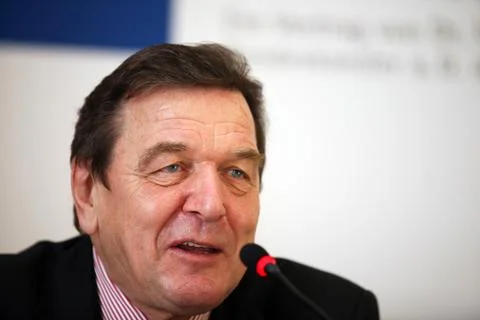 Gerhard Schroder portrait Stock Photos