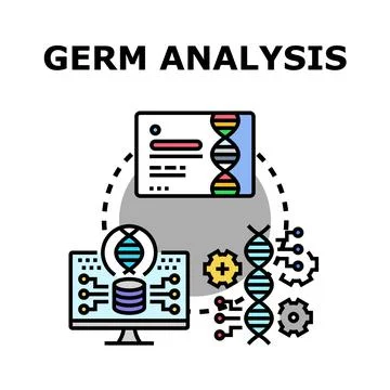 Germ analysis combining biology and digital processing Stock Illustration