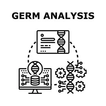 Germ analysis combining biology and digital processing Stock Illustration