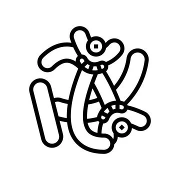 Germ bacteria virus line icon vector illustration Stock Illustration